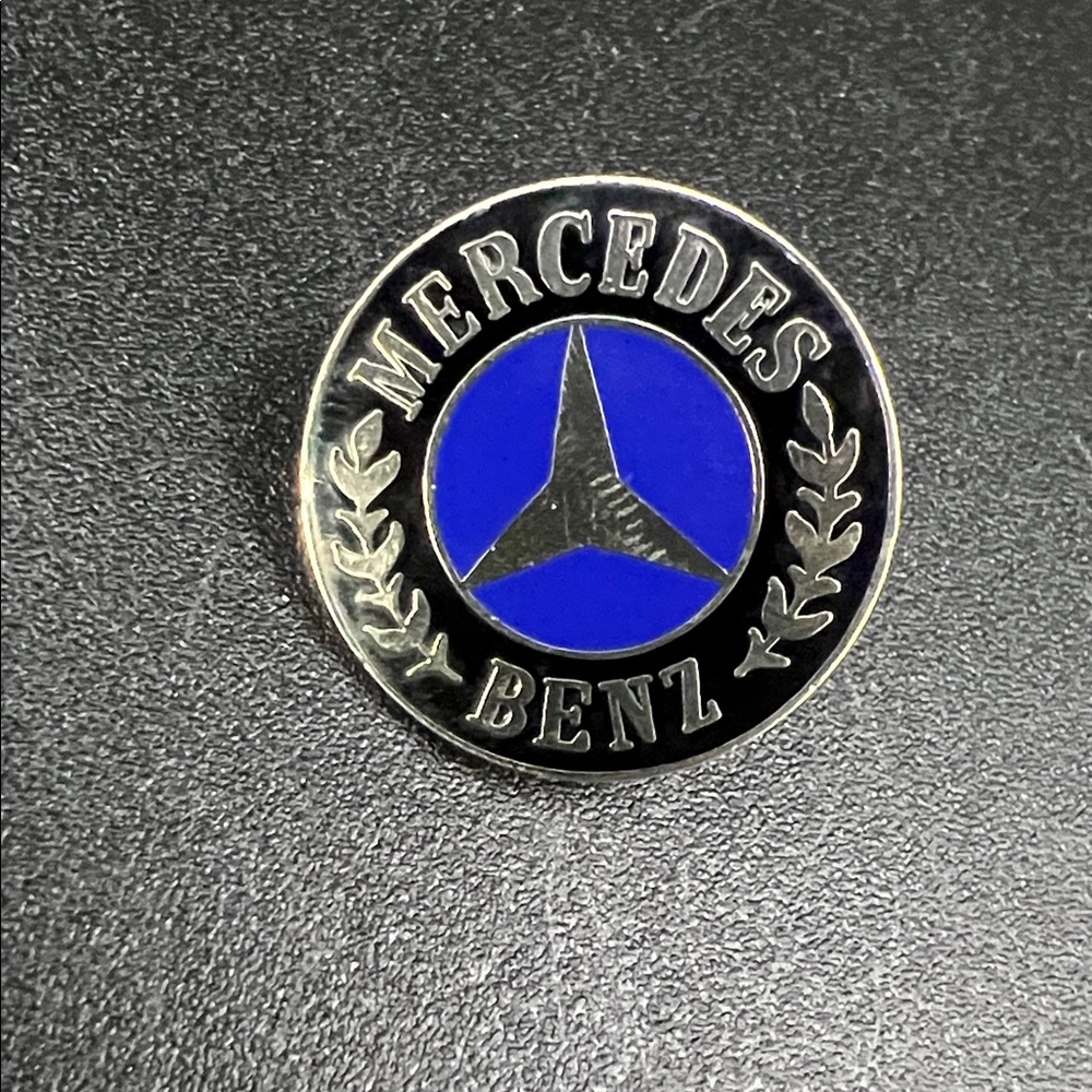 Mercedes Benz Vintage Blue & Black Enamel Lapel Pin